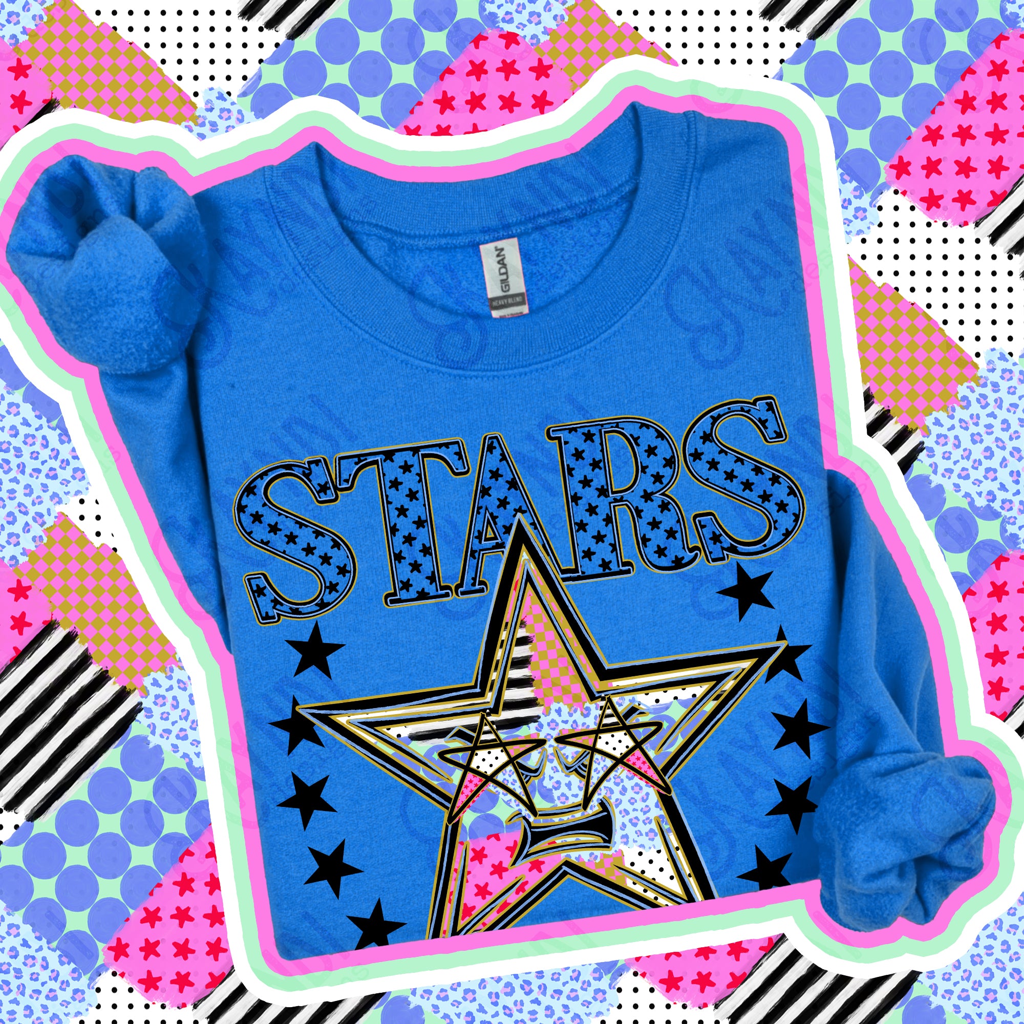 Patchwork Varsity Stars Mascots Stars design