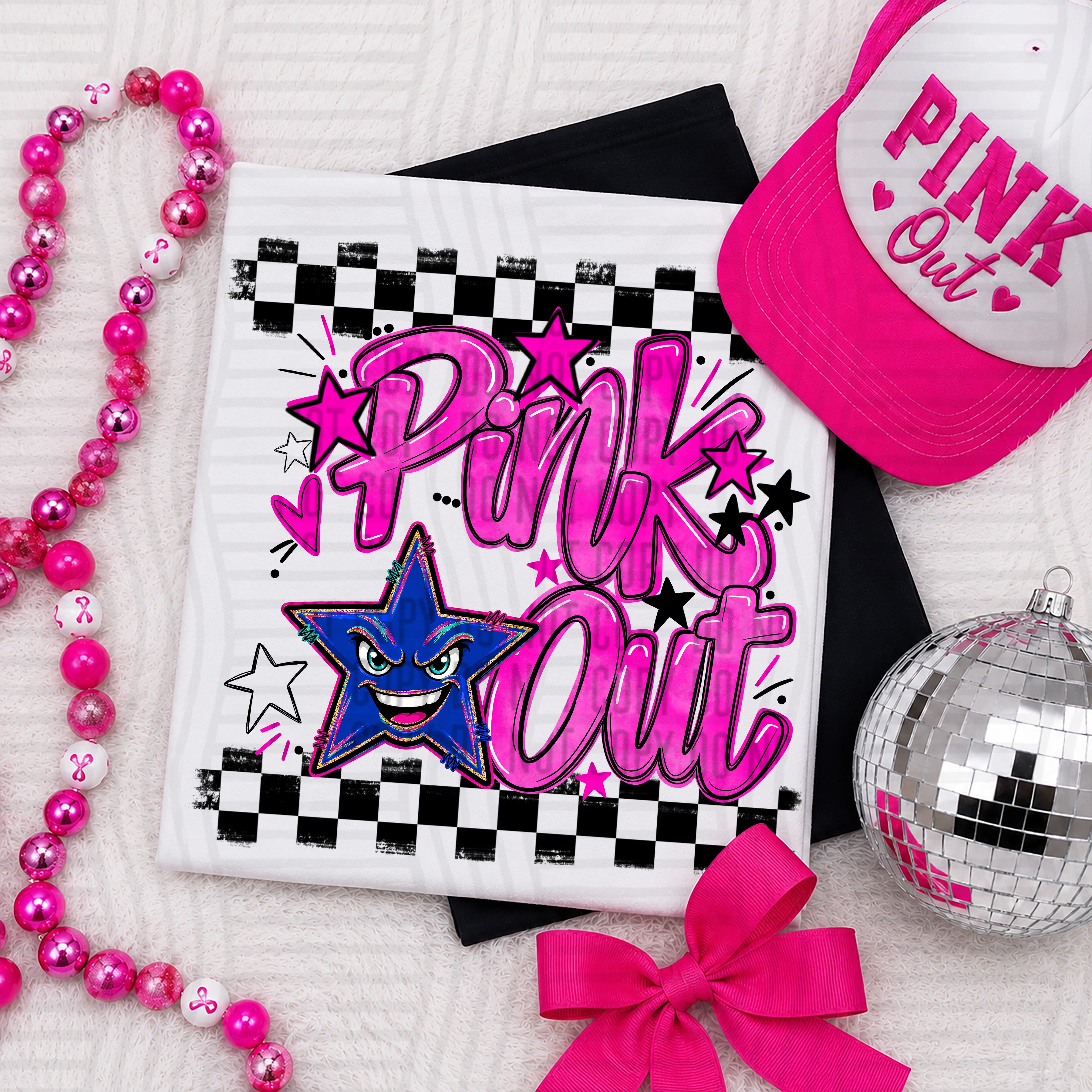Pink Out Mascots CC Stars design