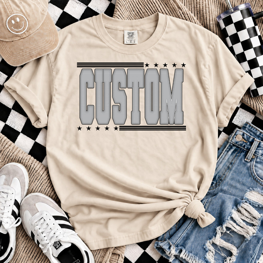 Stars and Stripes Varsity Mascot DTF transfer mockup