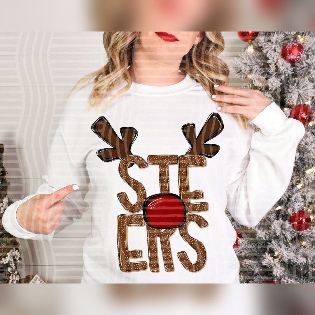 Steers Deer Antler Mascots DTF transfer