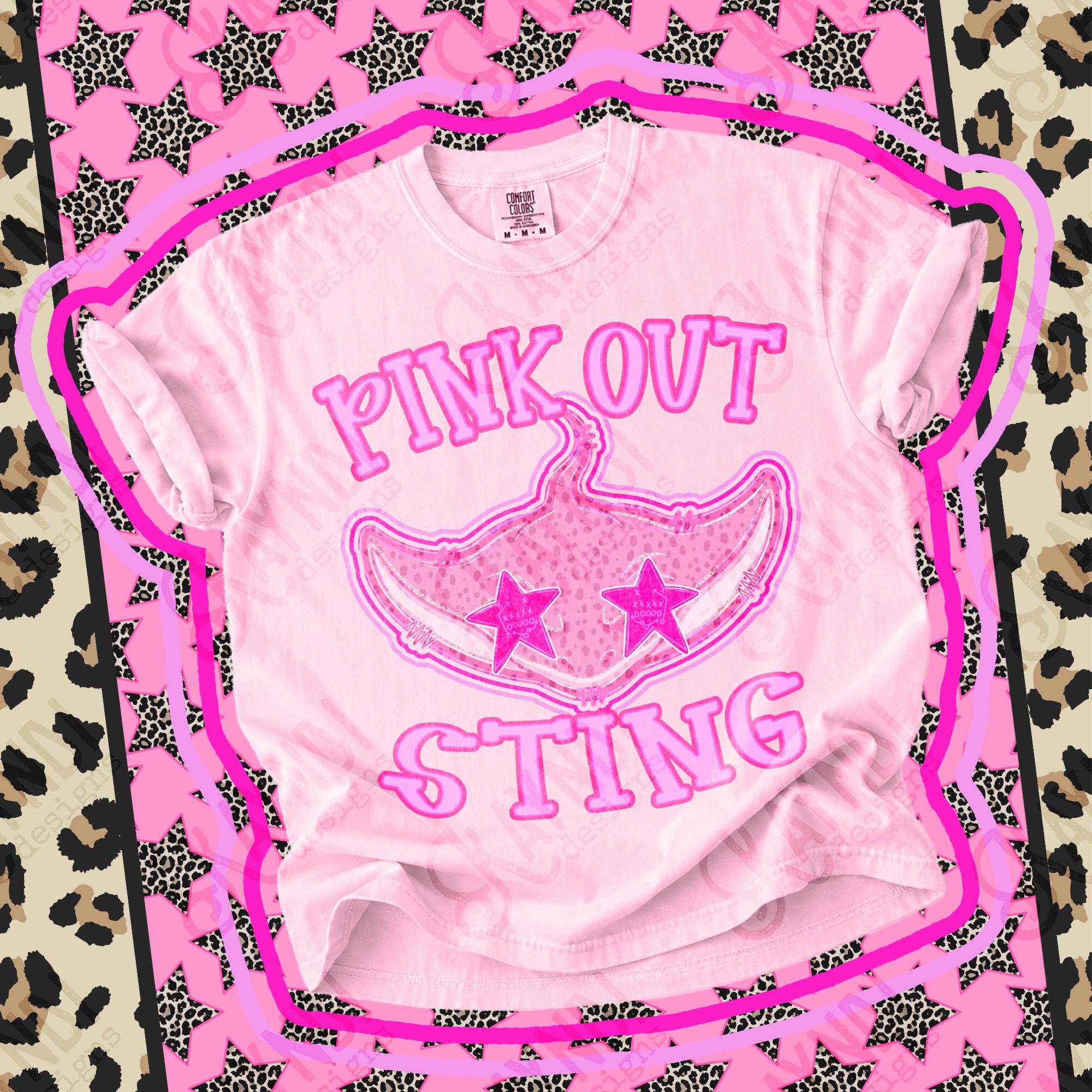 Pink Out Mascots Sting mockup