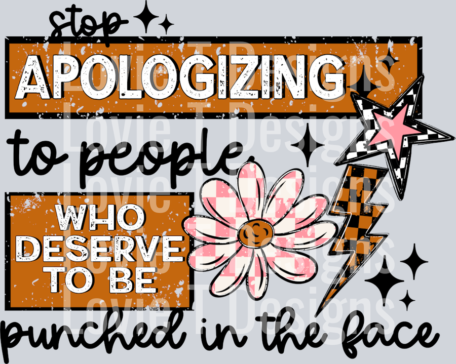 Stop apologizing black words