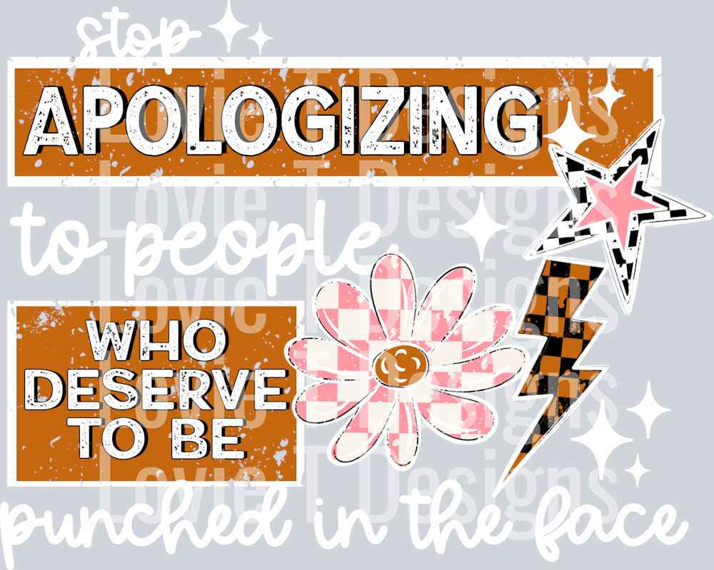 Stop apologizing white words