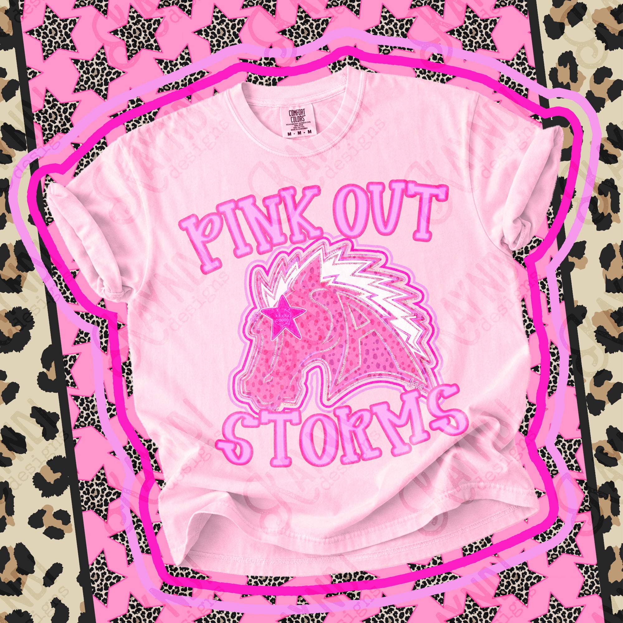 Pink Out Mascots Storms mockup