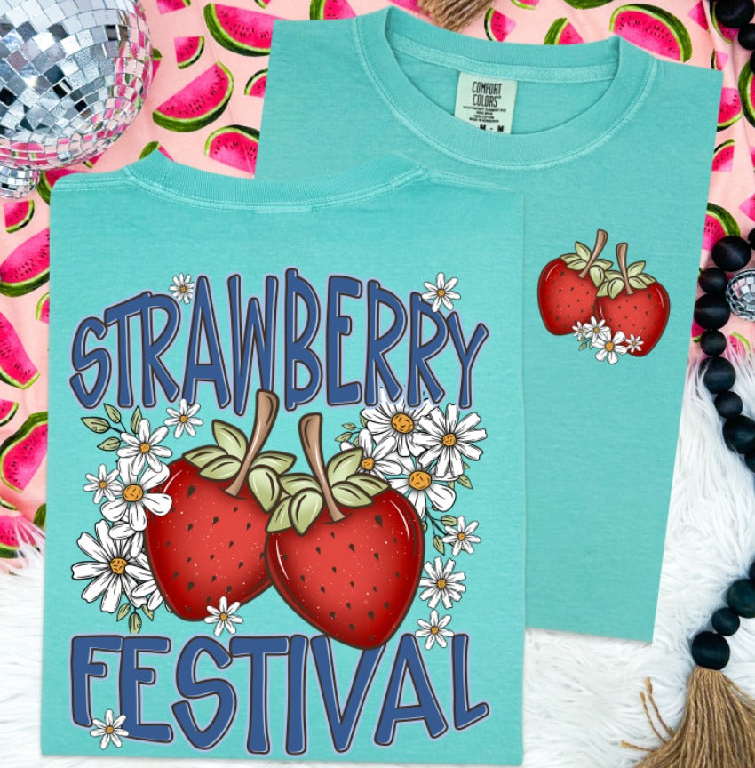 Strawberry Festival Festival DTF transfer design