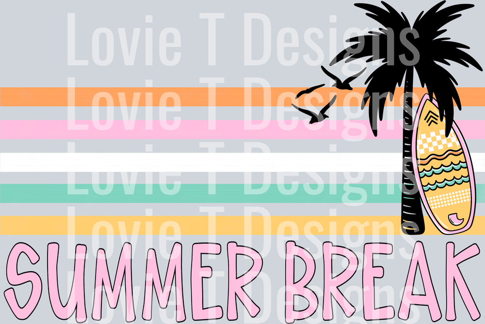 Summer Break Retro Stripe