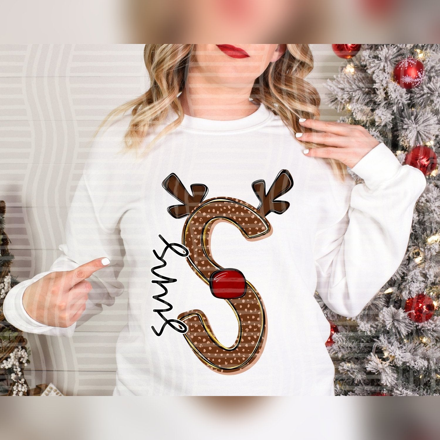 Deer Antler Initial Mascots Suns design