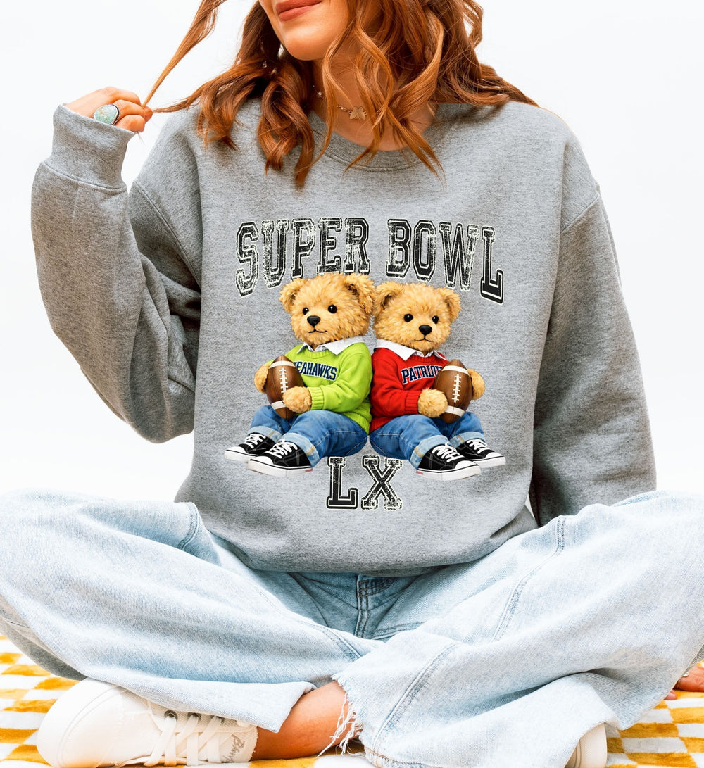 Super Bowl LX Plush Bears DTF transfer design