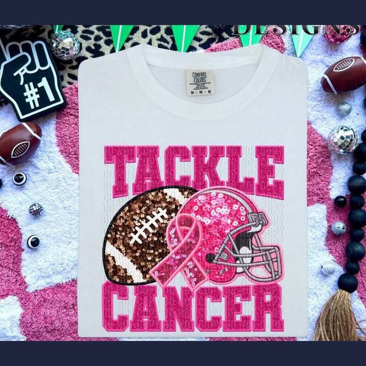 Tackle Cancer Faux Emb – DTF Transfer