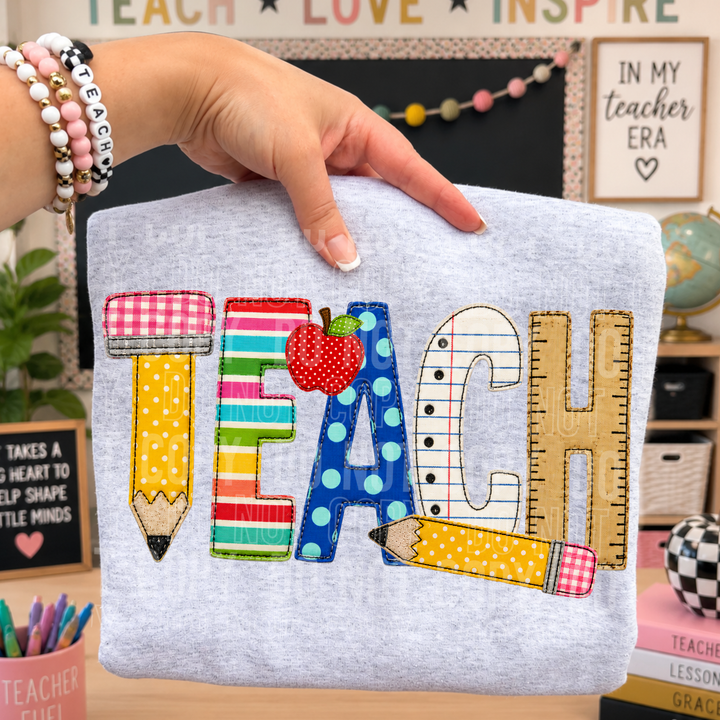 TEACH FAUX EMBROIDERY mockup