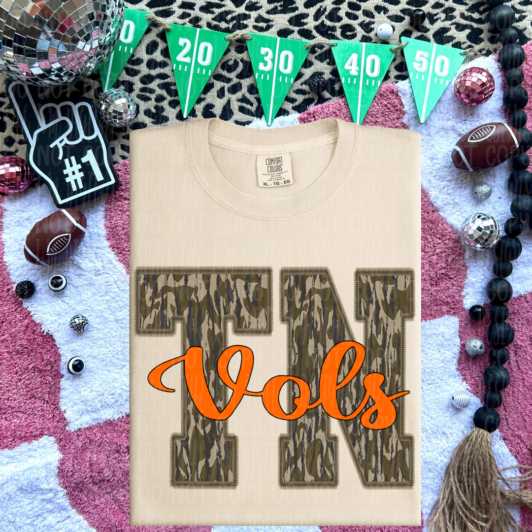 TENNESSEE WOODLAND CAMO INITIALS