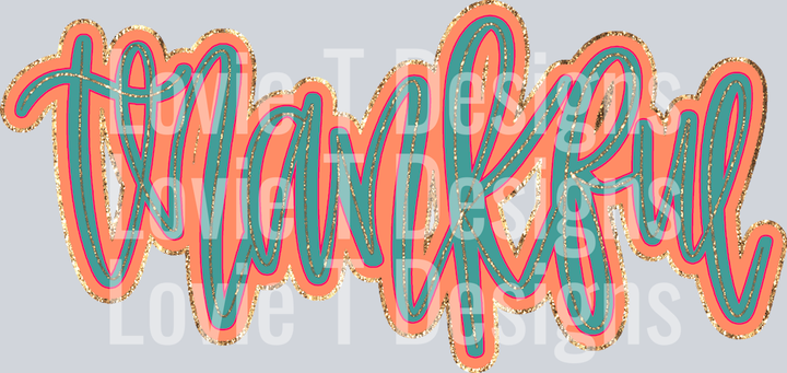 Thankful Teal Orange