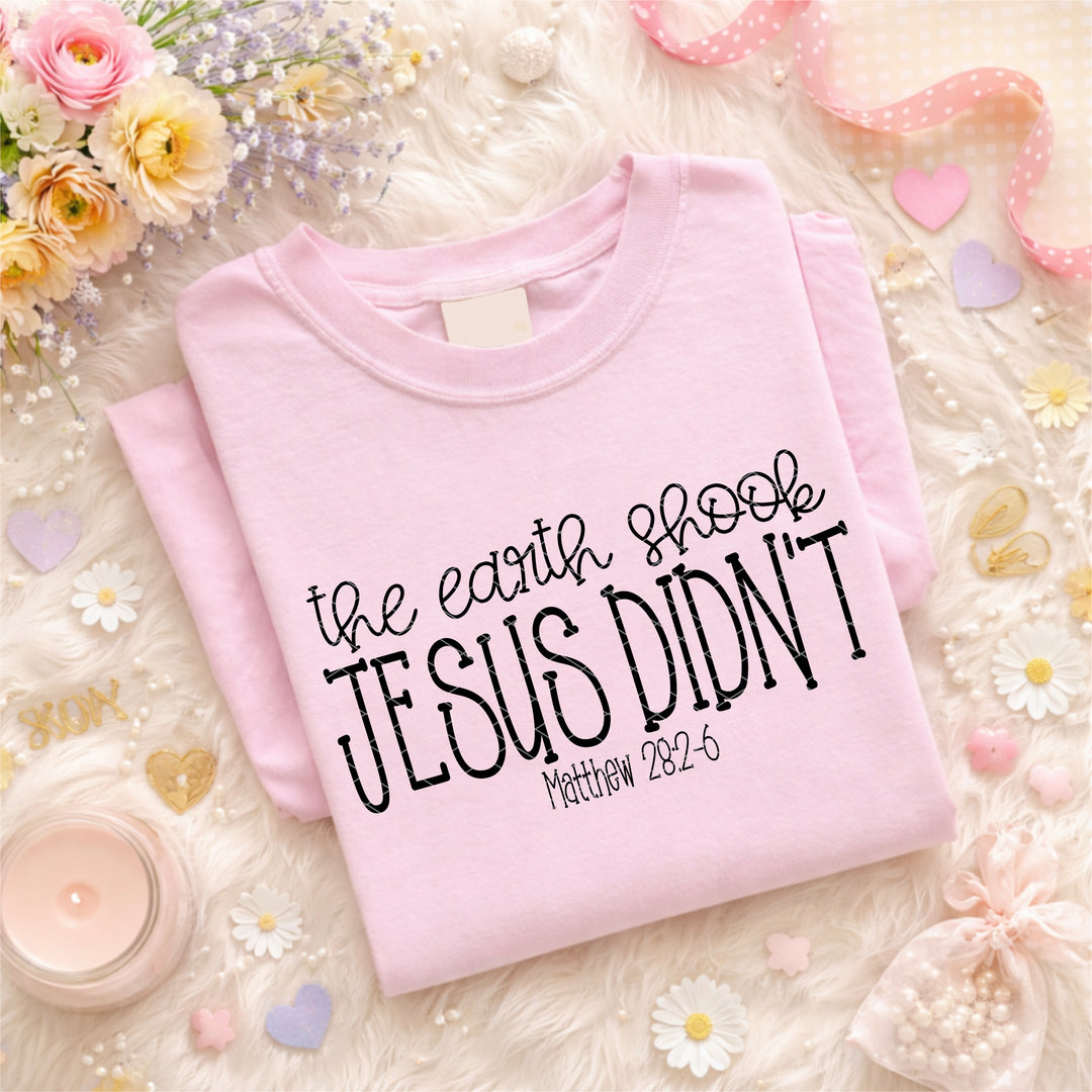 THE EARTH SHOOK JESUS DIDNT BLACK