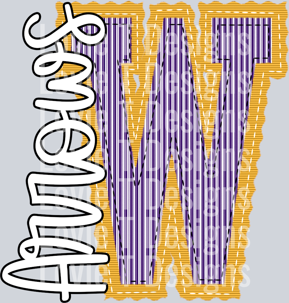 THE PREPSTER W YELLOW BOTTOM PURPLE TOP ARROWS