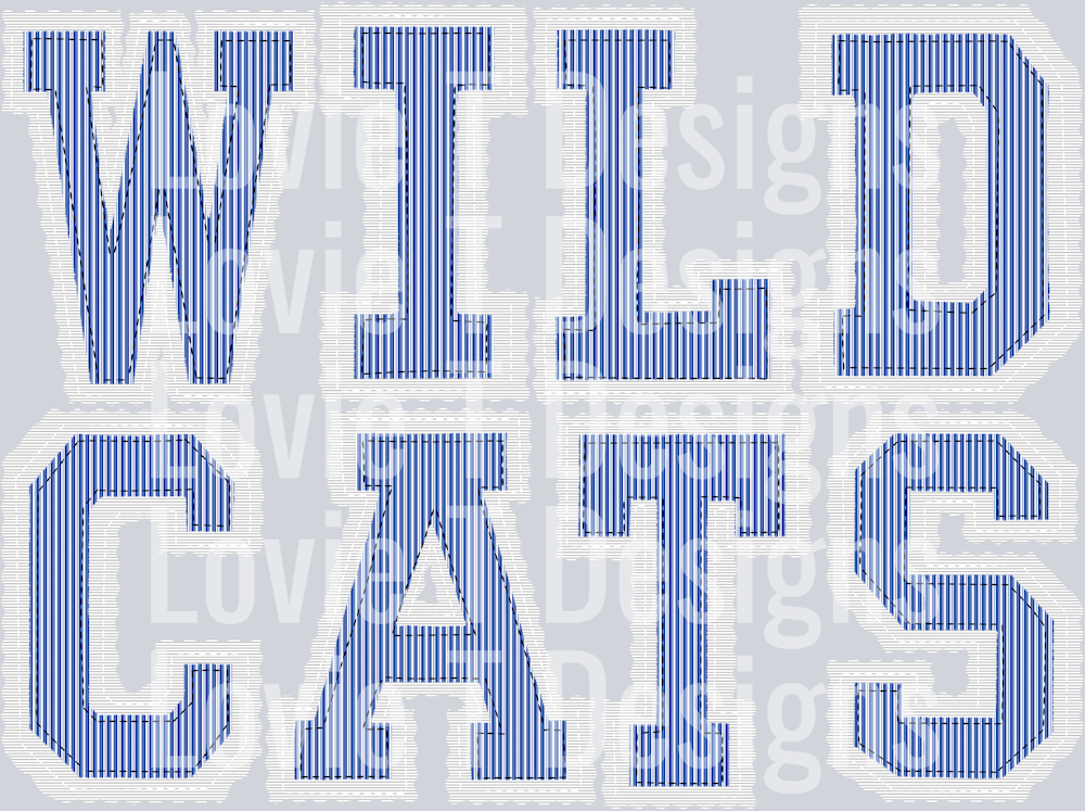 THE PREPSTER WILDCATS ROYAL WHITE