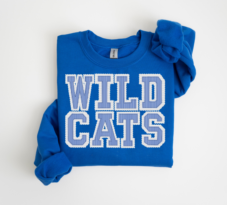 The Prepster Wildcats Royal White DTF transfer design – image 1