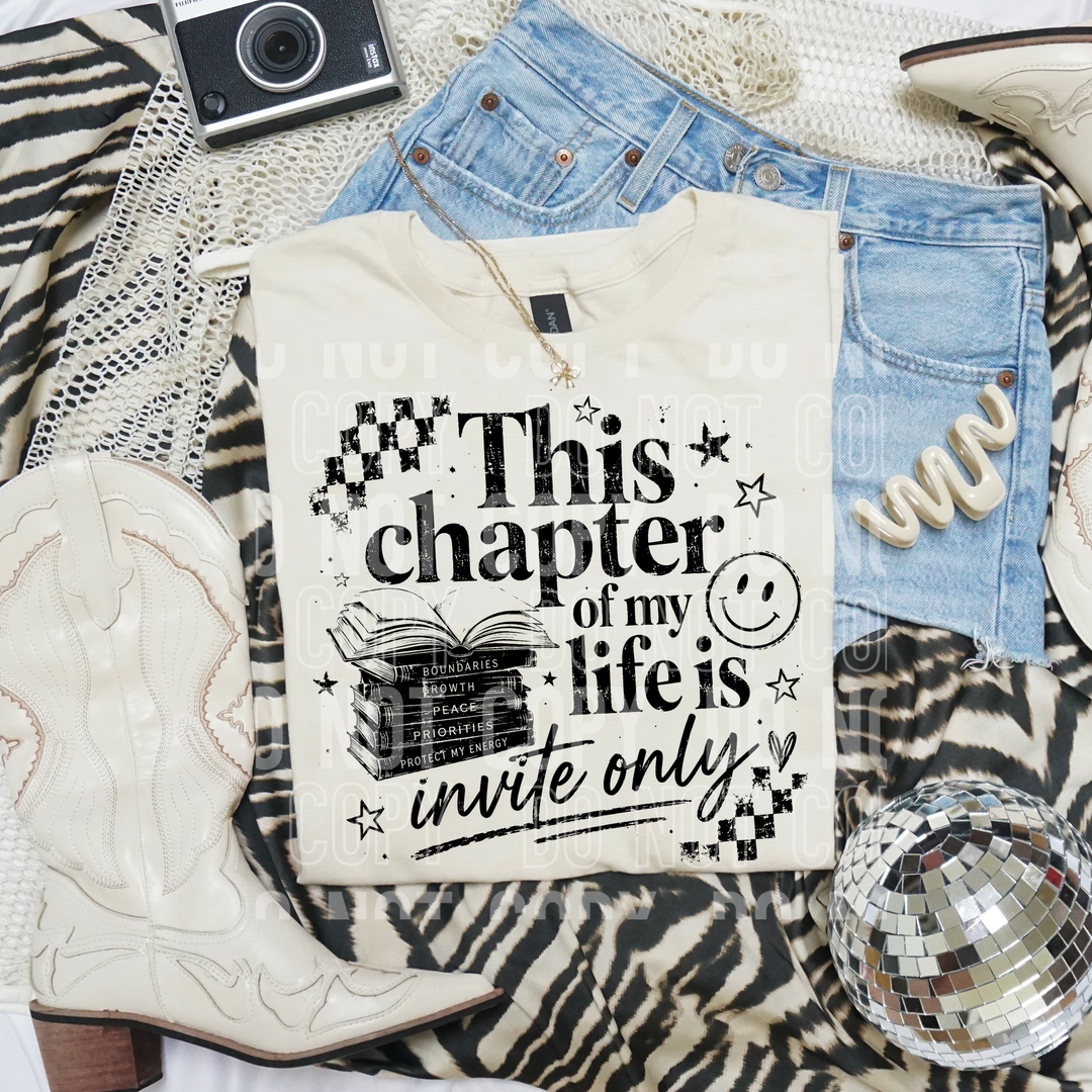 THIS CHAPTER LIFE INVITE ONLY mockup