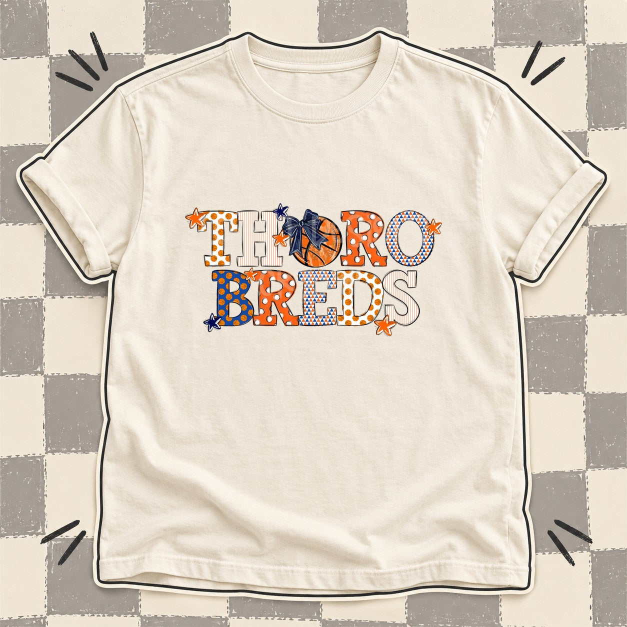 Mixed Doodle Basketball Mascots – Court Classic Thorobreds design