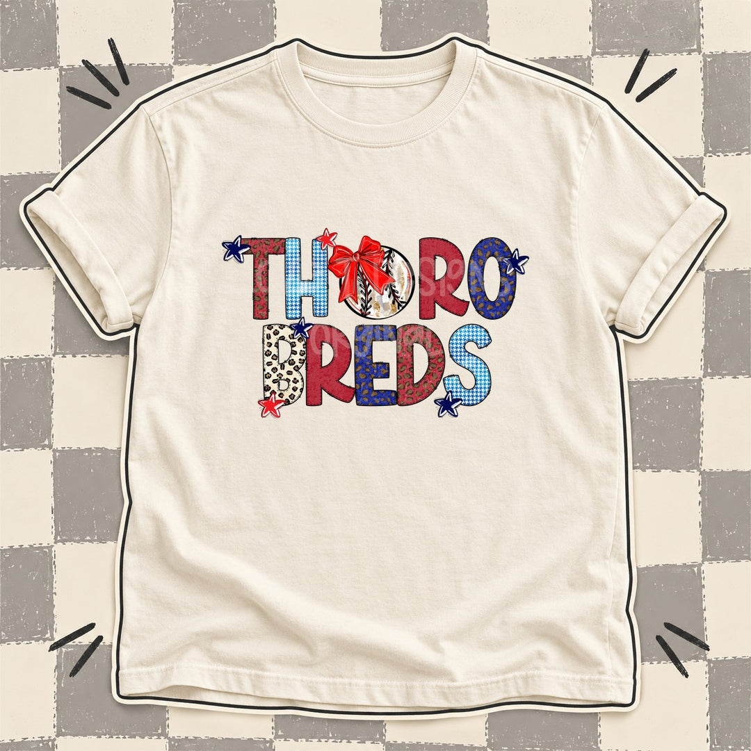 Thorobreds Mixed Doodle Baseball Mascots – Leopard Red Navy DTF transfer mockup