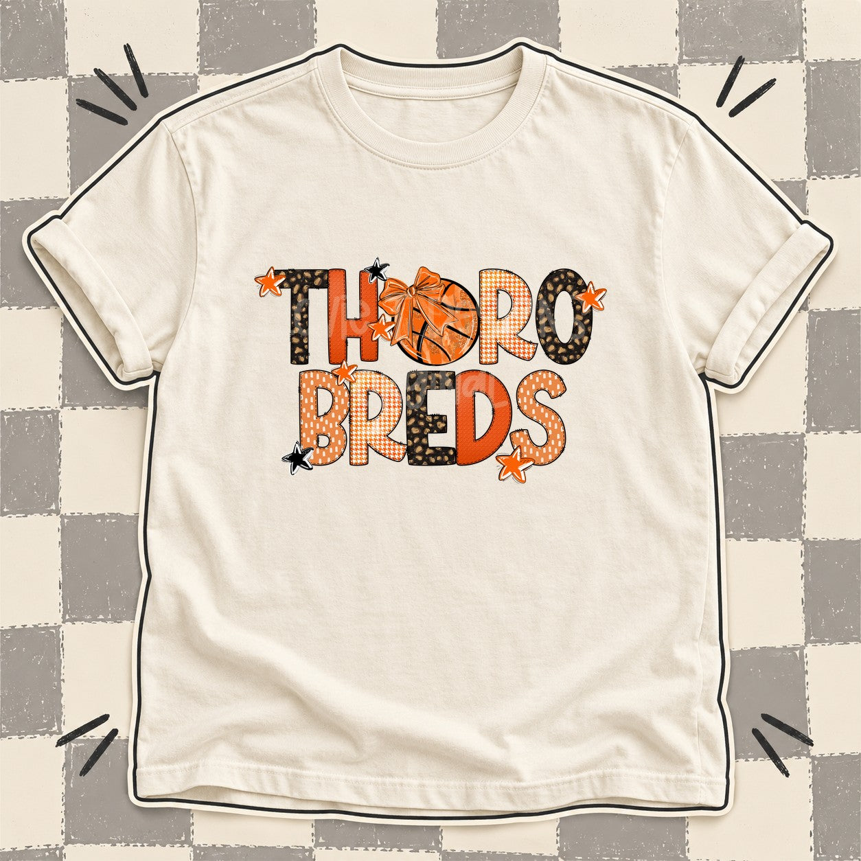Mixed Doodle Basketball Mascots – Leopard Court Thorobreds design