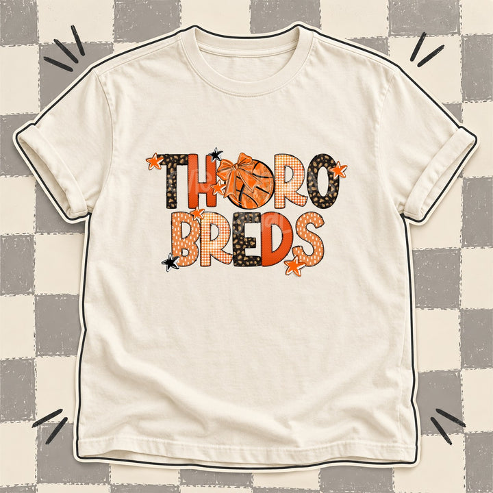 Thorobreds Mixed Doodle Basketball Mascots – Leopard Court DTF transfer mockup