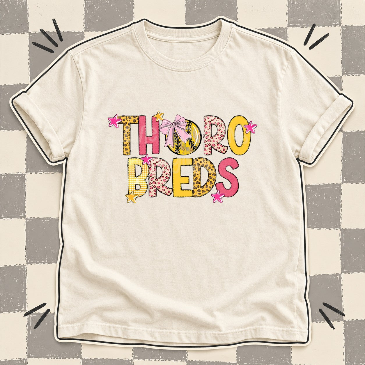 Mixed Doodle Softball Mascots – Sunshine Leopard Thorobreds design