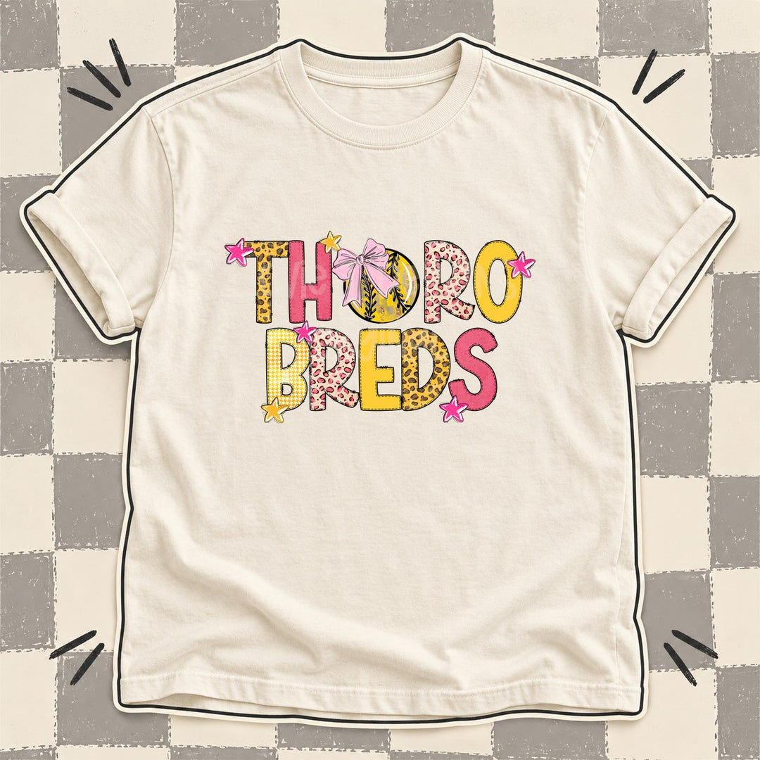 Thorobreds Mixed Doodle Softball Mascots – Sunshine Leopard DTF transfer mockup