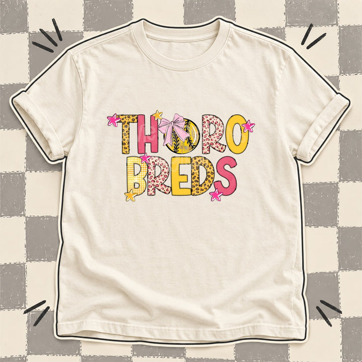Thorobreds Mixed Doodle Softball Mascots – Sunshine Leopard DTF transfer mockup