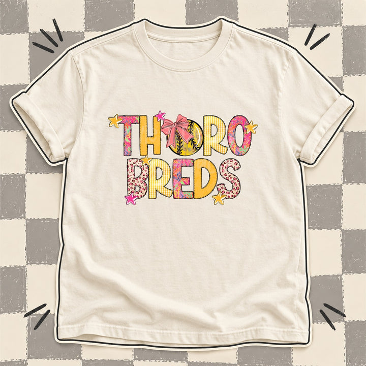 Thorobreds Mixed Doodle Softball Mascots – Softball Brights DTF transfer mockup