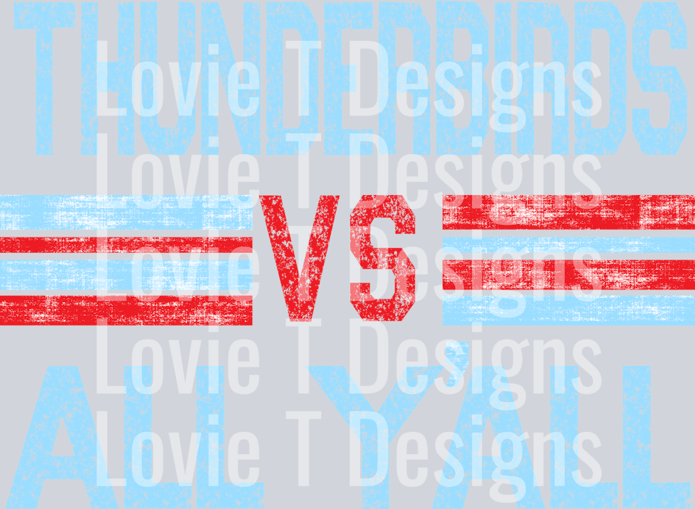 THUNDERBIRDS CAROLINA BLUE AND RED VS ALL YALL