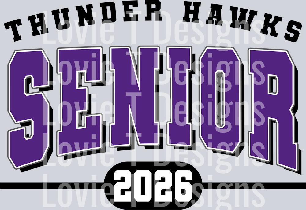 THUNDERHAWKS SENIOR 2026 PURPLE WITH EXTRA SPACE