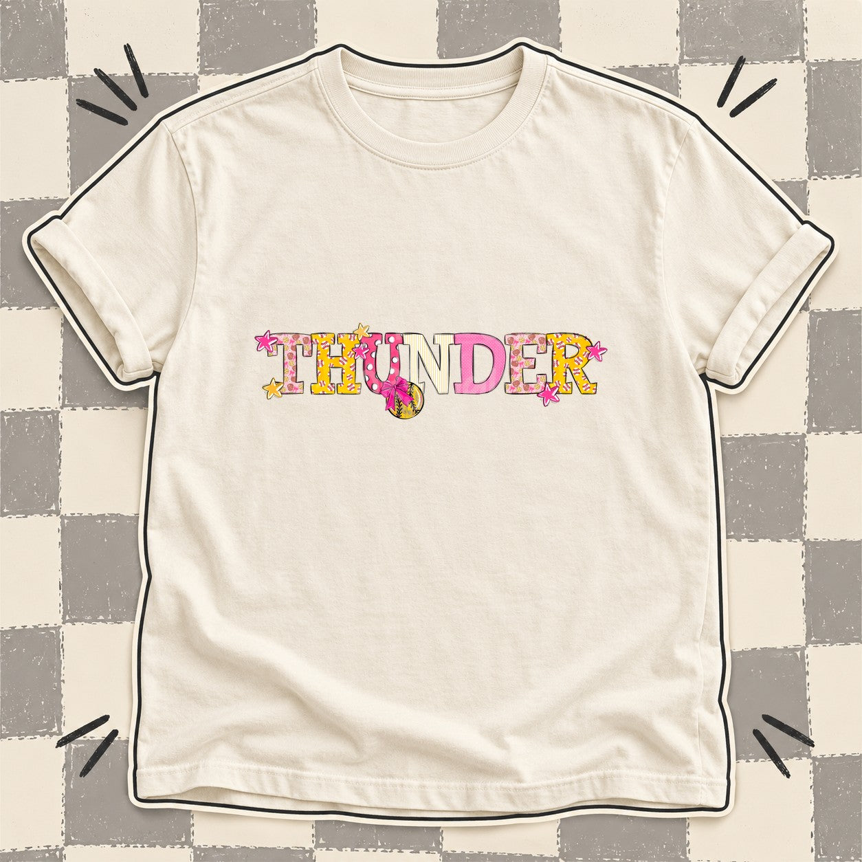 Mixed Doodle Softball Mascots – Sweet Softball Thunder design