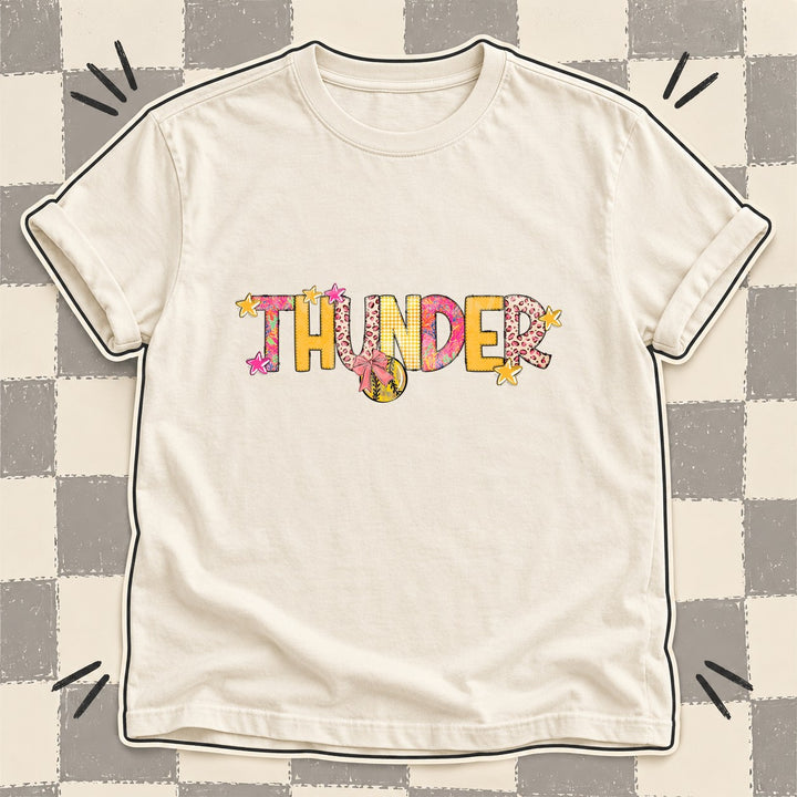 Thunder Mixed Doodle Softball Mascots – Softball Brights DTF transfer mockup