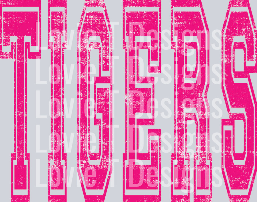 TIGER BRIGHT PINK VARSITY OVERSIZED MASCOT