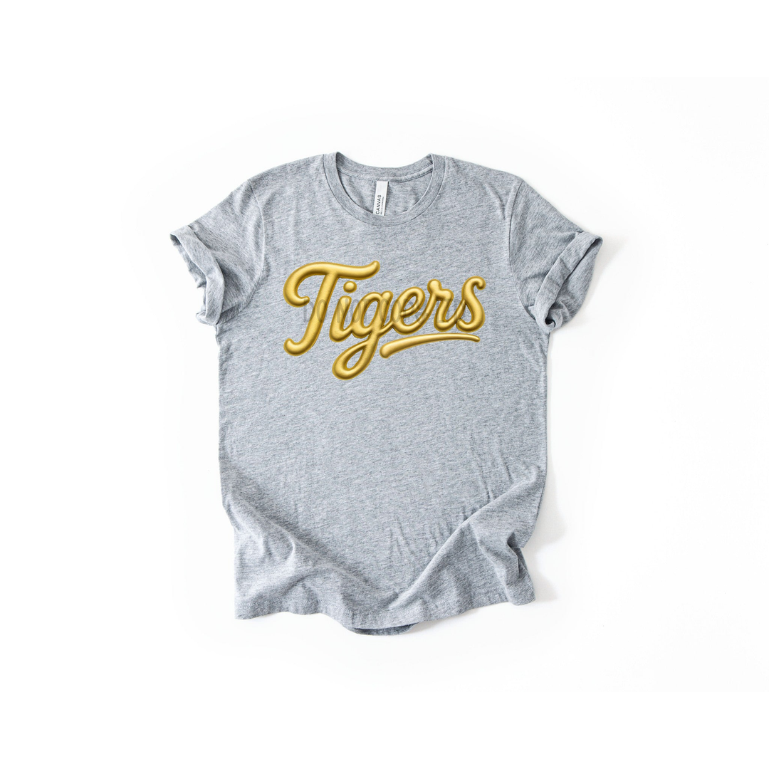 Tigers Faux Puff Gold – DTF Transfer