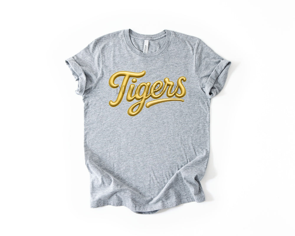 Tigers Faux Puff Gold DTF transfer design – image 1