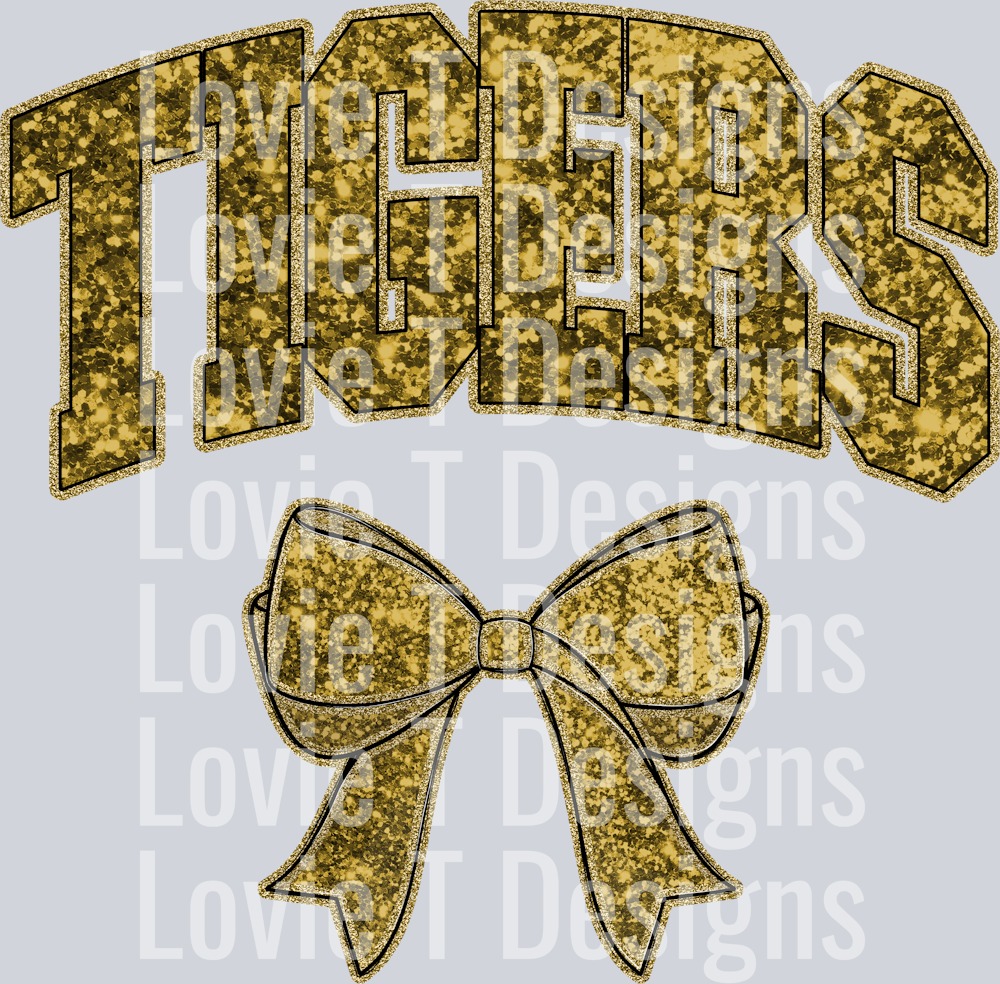 TIGERS VEGAS GOLD COLLEGIATE GLITTER MASCOTS