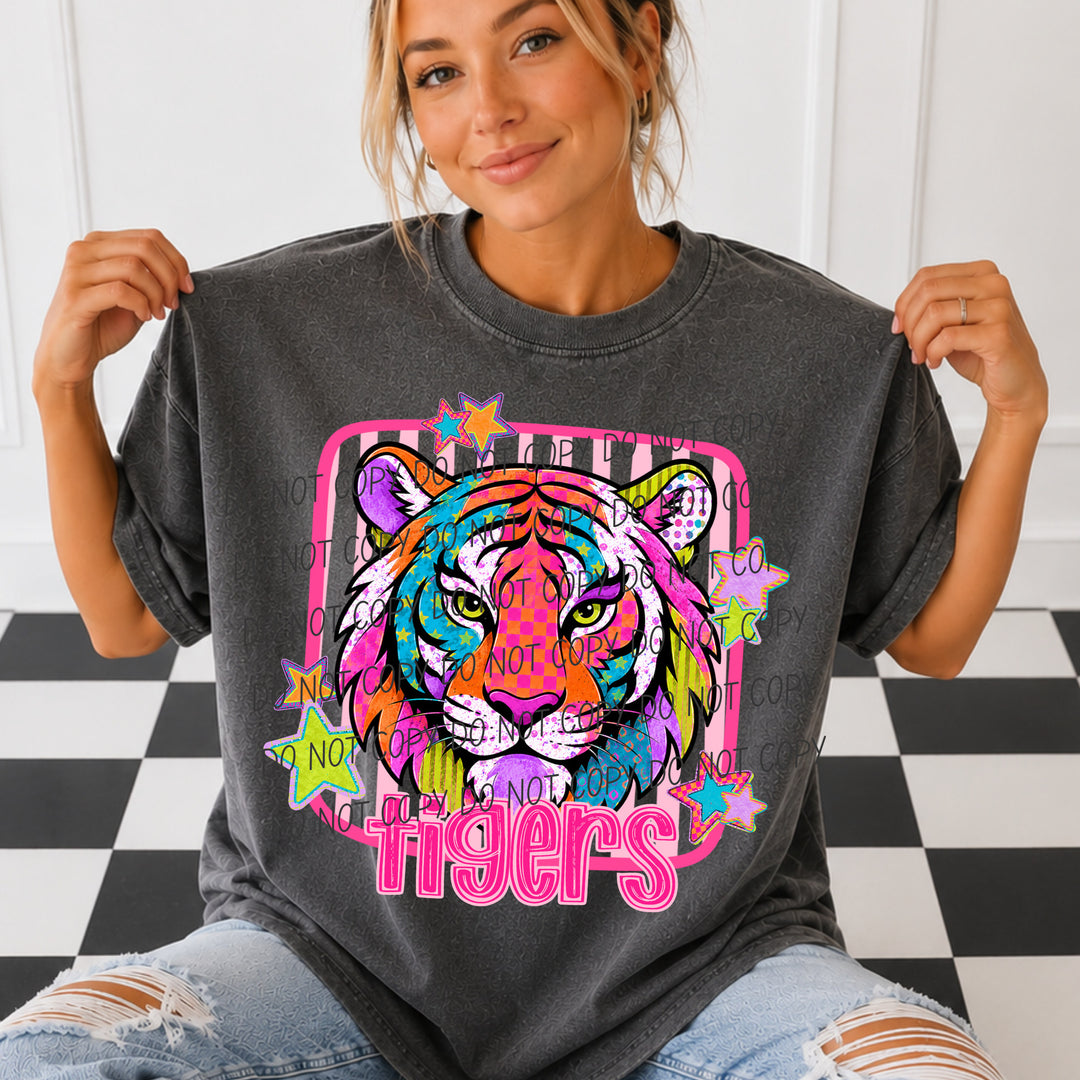 Tigers Funky Fresh mascot DTF transfer