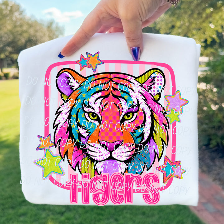 Tigers Funky Fresh mascot DTF transfer