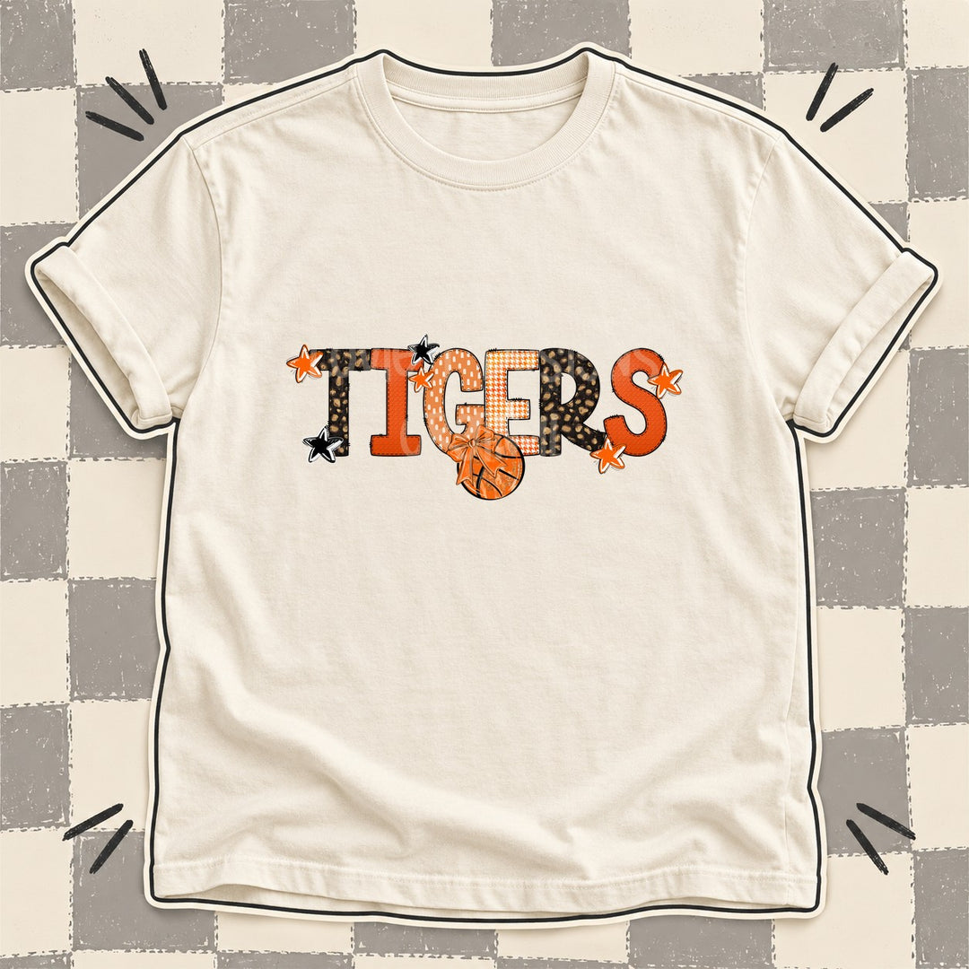 Tigers Mixed Doodle Basketball Mascots – Leopard Court DTF transfer mockup