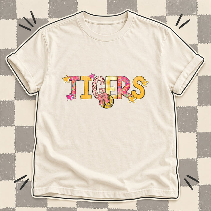 Tigers Mixed Doodle Softball Mascots – Softball Brights DTF transfer mockup