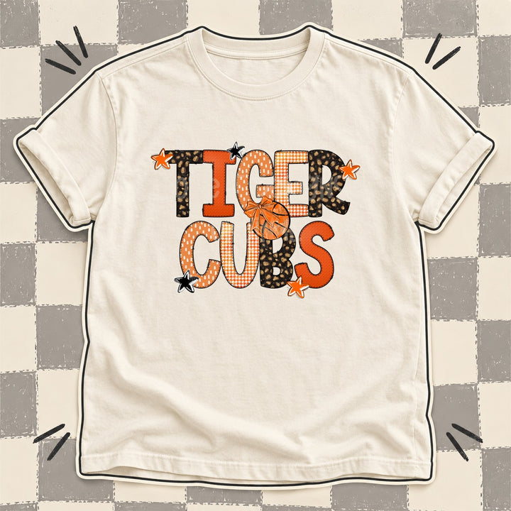 Tiger Cubs Mixed Doodle Basketball Mascots – Leopard Court DTF transfer mockup