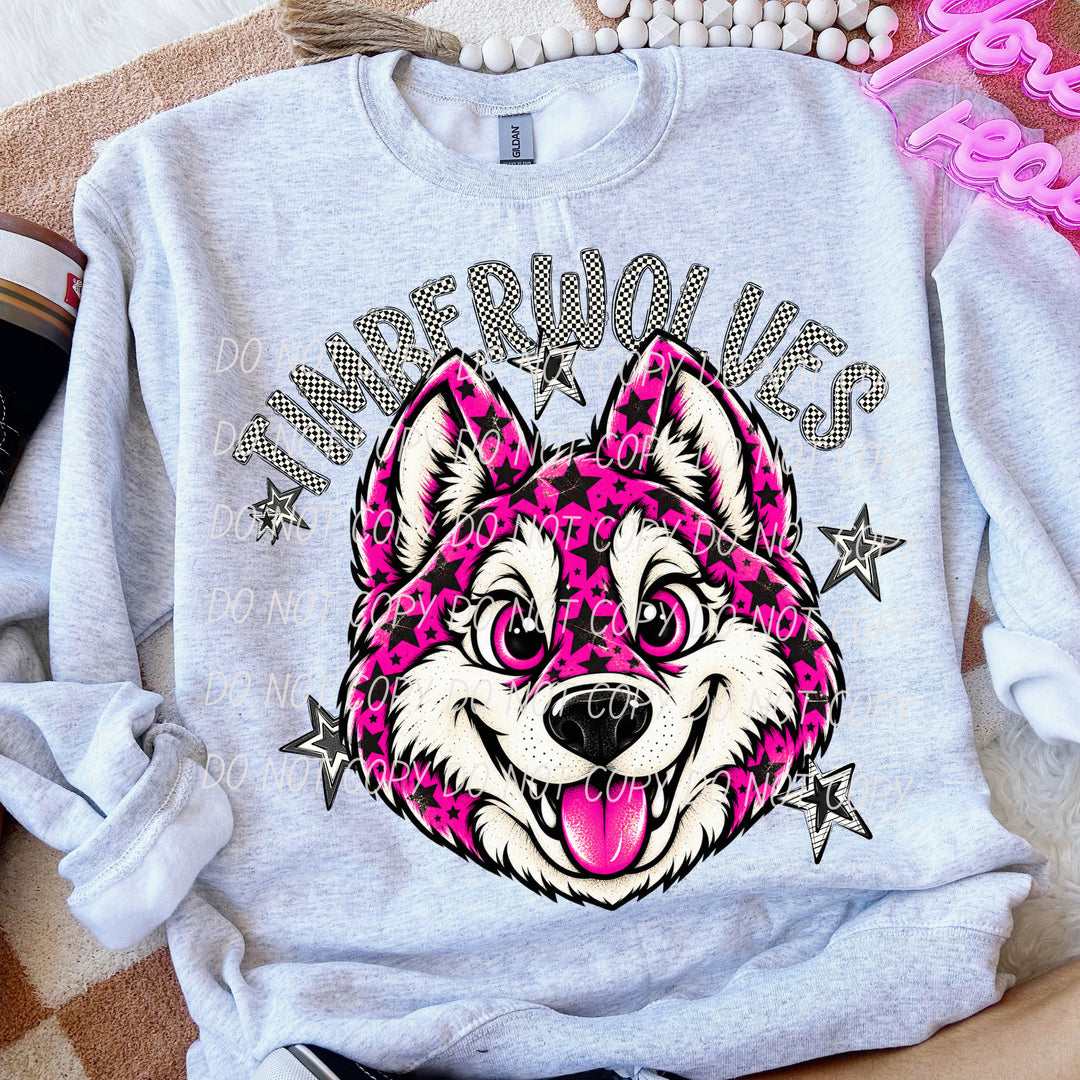 Timberwolves All Star mascot DTF transfer