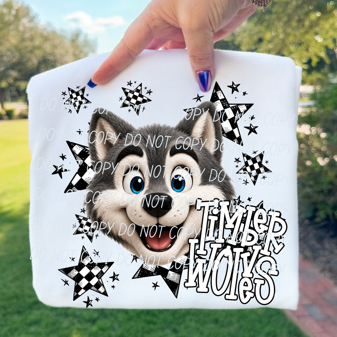Timberwolves Big Mascot Energy mascot DTF transfer