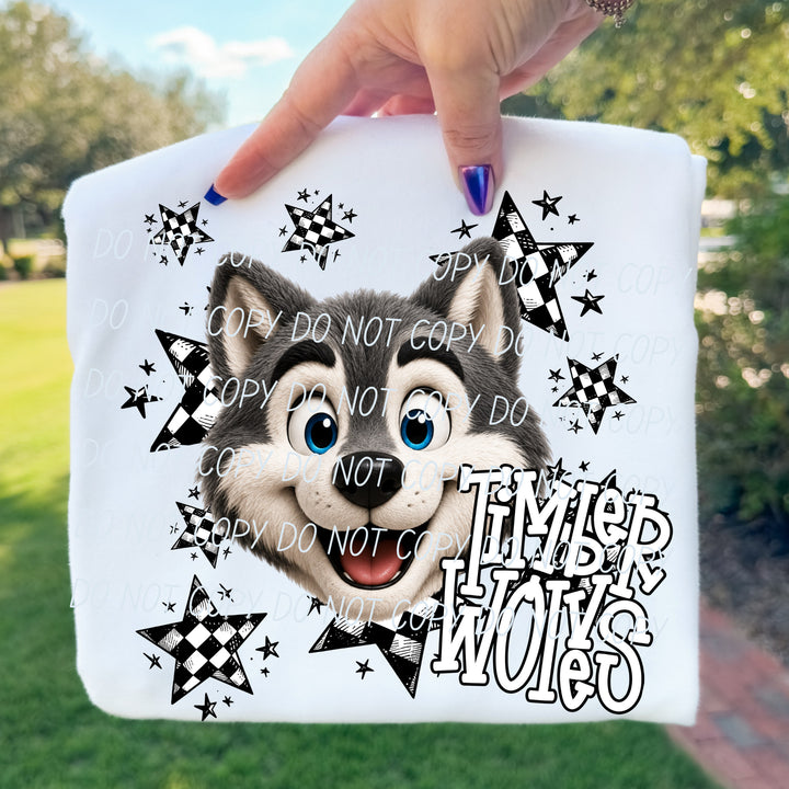 Timberwolves Big Mascot Energy mascot DTF transfer