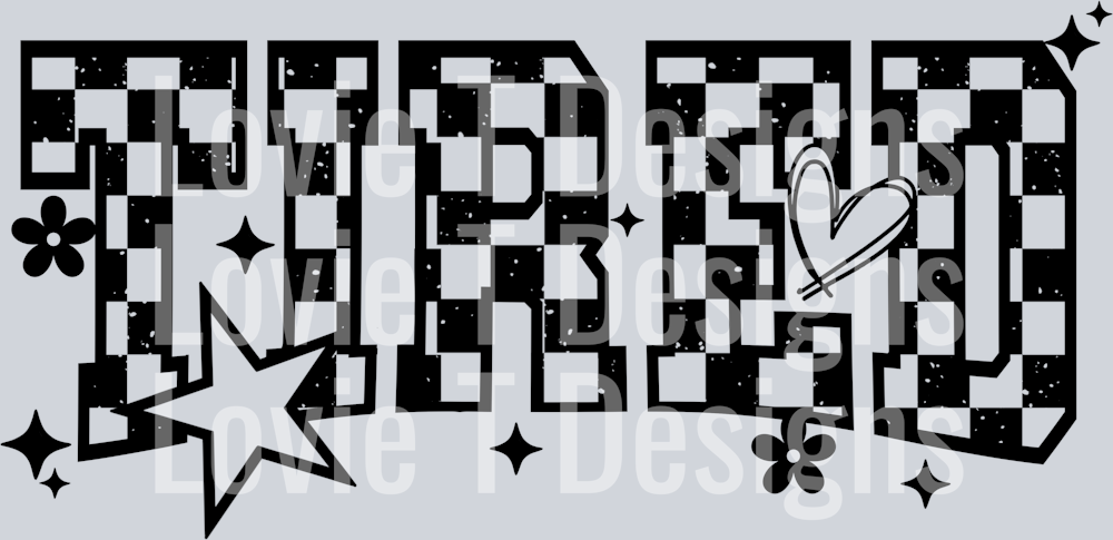 Tired single color black checker