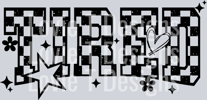 Tired single color black checker