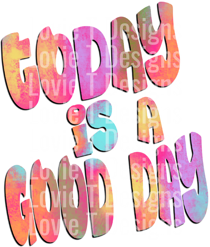 Today is a Good Day Retro Shadow Water Colors