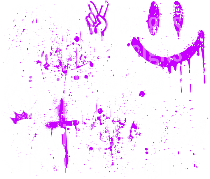 Todays Good Mood Coffee Purple DTF transfer design