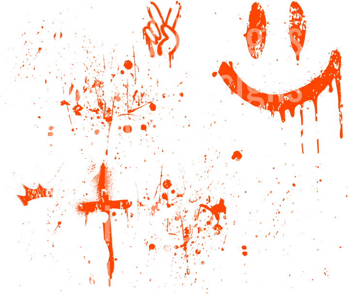 Todays Mood Iced Coffee Orange White DTF transfer design